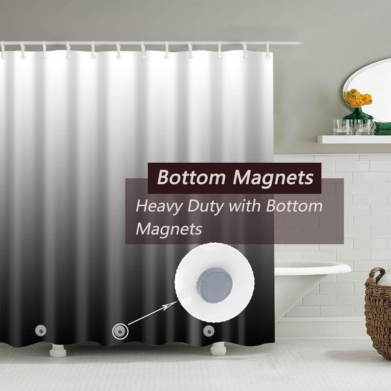 TIKABC Shower Curtain Liner, Grey Lightweight Shower Curtain Liners, Plastic Shower Curtains, 72x72 inch PEVA Shower Liner with 12 Grommet Holes 3 Magnetic Weights - Image 4